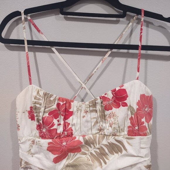 Trixxi Hawaiian Floral Mini Dress Size 7 (Medium) - Picture 4 of 6